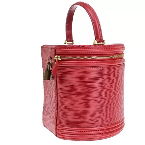 AUTHENTICITY GUARANTEED LOUIS VUITTON LV Logo Cannes Hand Vanity Bag Epi - Picture 2 of 16